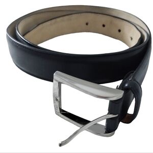 MEN'S TRAFALGAR BLACK GENUINE LEATHER BELT SIZE 44/110cm #1101PY03-001